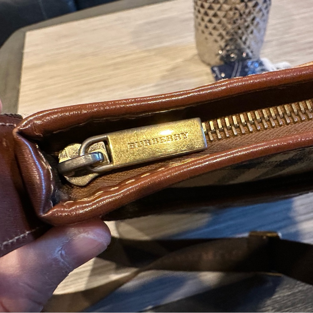 Burberry Tan and Brown Checkered Bag - Picture 9 of 14